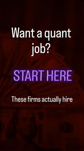 Quantgirl on Instagram: "Looking for a quant job? Stop guessing. Start applying smart. I’ve shared some of the top global firms actively hiring quants across: • Prop Trading • Hedge Funds • Quant Research • Banks If you want the full updated hiring tracker, comment LIST and I’ll send it to you. Save this. Share this with someone grinding for quant roles. #quant #finance #jobs"