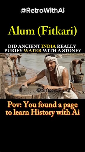 Retro with Ai | Alum (Fitkari) - DID ANCIENT INDIA REALLY PURIFY WATER WITH A STONE?#Fitkari #AncientIndianScience #IndiaInventedItFirst #DidYouKnowFacts... | Instagram