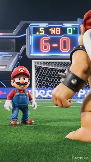Sonic Shadow Vs Mario Bowser in soccer match. #soccer #supermario #sonic #bowser #shadow #trending