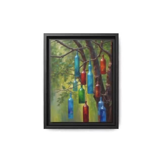 Southern Garden Bottle Tree Giclee Canvas Print | African American Folk Art - Etsy UK