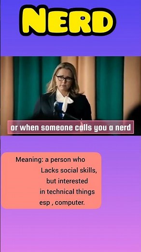 Meaning of nerd