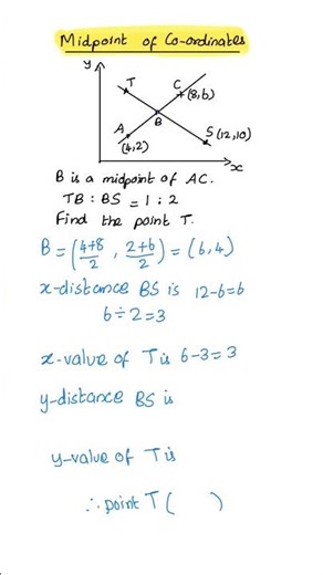 Midpoint of coordinates#geometry#maths#easylearning#mathstricjs#easy