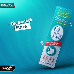 A daily dental workout is easy, all you need is Doctor Toothpaste twice a day! #DoctorToothpaste #DentalCare #OralHygiene #Smile | Doctor