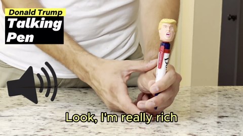 Donald Trump Talking Pen – Top Stocking Stuffer for Men, Funny Trump Merchandise & Real Voice Novelty Pen, Christmas Political Gag Gift & Popular Gift for Him, Supporters & Collectors (Trump Classic)