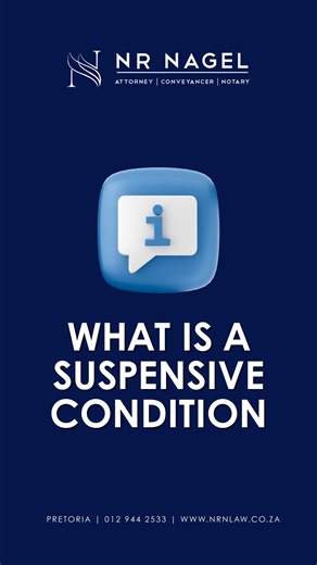🔍 𝐔𝐧𝐝𝐞𝐫𝐬𝐭𝐚𝐧𝐝𝐢𝐧𝐠 𝐒𝐮𝐬𝐩𝐞𝐧𝐬𝐢𝐯𝐞 𝐂𝐨𝐧𝐝𝐢𝐭𝐢𝐨𝐧𝐬 𝐢𝐧 𝐏𝐫𝐨𝐩𝐞𝐫𝐭𝐲 𝐀𝐠𝐫𝐞𝐞𝐦𝐞𝐧𝐭𝐬 Have you ever wondered what a suspensive condition is in a property agreement? A suspensive condition is a clause in an agreement that states a specific future event must occur by a certain date for the agreement to be enforceable. For example, in an offer to purchase, a common suspensive condition is obtaining a bond for a specified amount by a predetermined date. Understanding sus