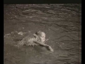 Boys swim at Repulse Bay, Hong Kong, 1949
