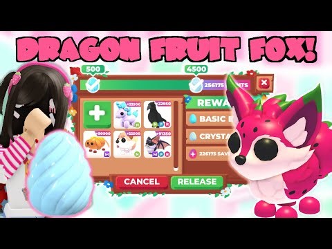 Hatching Crystal Eggs For Dragon Fruit Fox! | Roblox Adopt Me Pet Releaser | Riivv3r