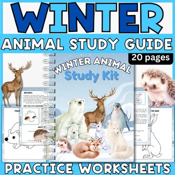 Winter Animal Study Guide: Polar Bears, Reindeer, and Penguins Worksheets