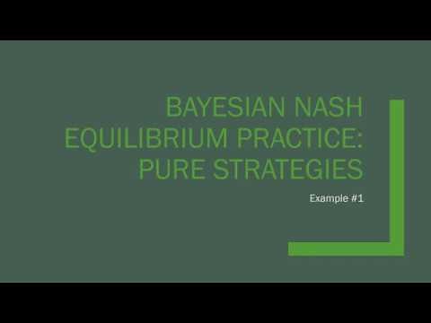 Bayesian Nash Equilibrium Practice: Pure Strategies (Example #1)