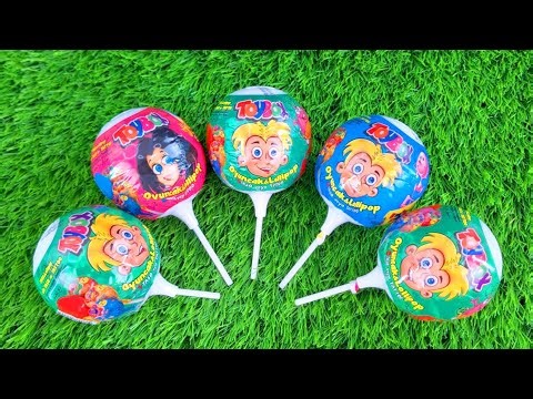 ASMR Most Popular Chocolates / lots of colorful rainbow lollipops candies /unpacking surprise egg