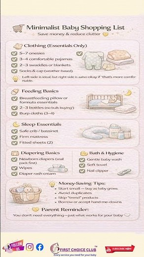 Minimalist Baby Shopping List (Save Money) — perfect for saves & shares.