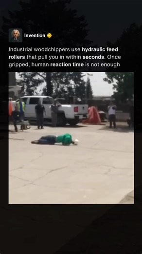 How Fast A Woodchipper Pulls You In ⚠️ #shorts