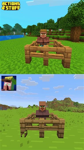 Minecraft Actions & Stuff vs Fresh Animations #shorts