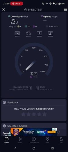 kinetic by Windstream home Internet speed test