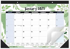 Sproutbrite 18 Month Calendar - Desk Calendar 2024-2025, Desktop Monthly Planner with To-Do List and Notes, Home, Office Desk Calendar (Watercolors 2, Jan 2025)