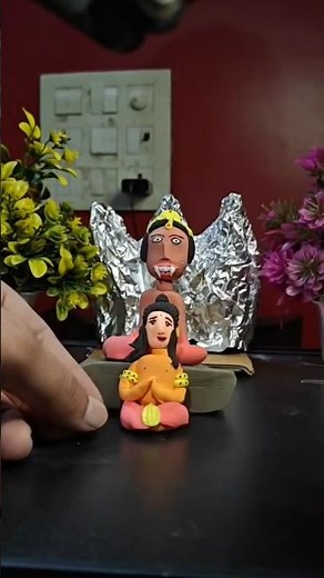 Om Namo Bhagwate Vasudevay Namah | Holika Prahlad Making with Clay | Easy Prahlad Idol DIY #shorts