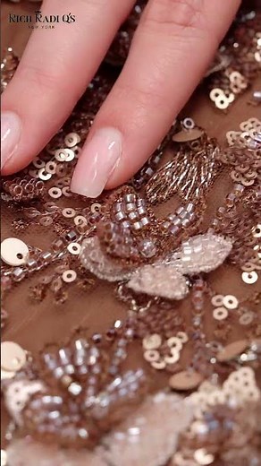 Water-Soluble Embroidery Beaded Appliqué Jacket Detail