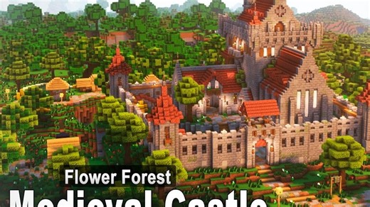 搬运【MC建筑教程】1.21中世纪小城堡 第一部分