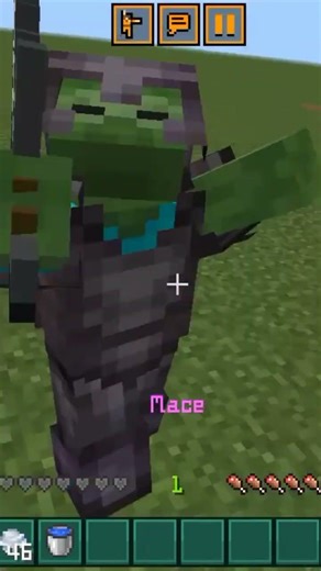 fighting with full netherite armoured zombie