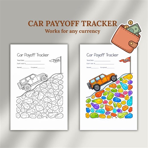 Debt Payoff Tracker: Car Payment Planner | Printable Budget Tool | Digital Download PDF - Etsy