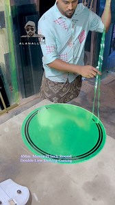 4Mm. Mirror 21 Inch Round Double Line Etching Cutting 🔥🔥 #mirror #etching #reels #fb | Afsal Alanallur