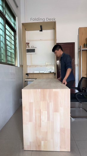 Folding desk for small spaces, easy to be produced by any local carpenter 💫💡✨ • • #Foldingdesign #HiddenFurniture #SmallRoomFurniture | Tiffany Design Studio