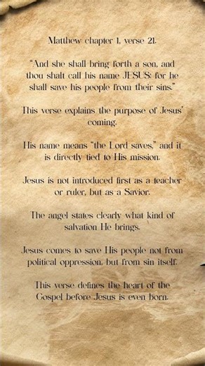 Matthew 1:21 Explained | The Scripture Scroll #bible #biblestudy #scripture