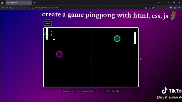 Membuat Game Pingpong dengan HTML, CSS, dan JS