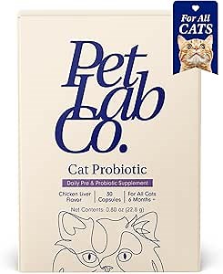 PetLab Co. Probiotics for Cats, Support Gut Health, Occasional Diarrhea, Digestive Health & Immune Support - Easy to Use - 30 Count