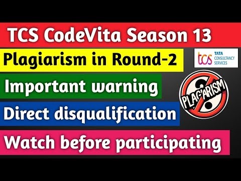 TCS Codevita round -2 important warning |Plagiarism & direct disqualification #tcs #tcscodevita