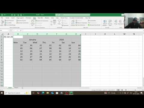 How to Make Calendar in Excel #calender excel #calender2026 Class #video #computer excel calender