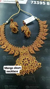 Full Kemp mango necklace with stylish look earings Akshavi Trends...
