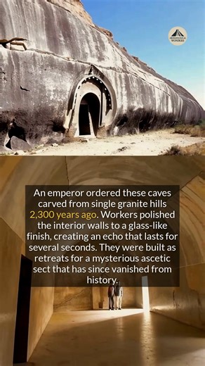 An emperor ordered these caves carved 2,300 years ago with interiors polished like glass. #ancienthistory #archaeology #history | Archaeological Wonders