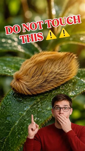 This fuzzy caterpillar can send you to the hospital!!! #caterpillar #insectshorts #wildlife