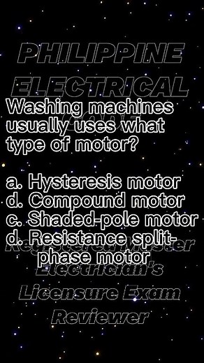 5.8K views · 153 reactions | Washing machines usually uses what type of motor? 퐈 ❤️ Philippine Electrical Code #education | Philippine Electrical Code | Facebook