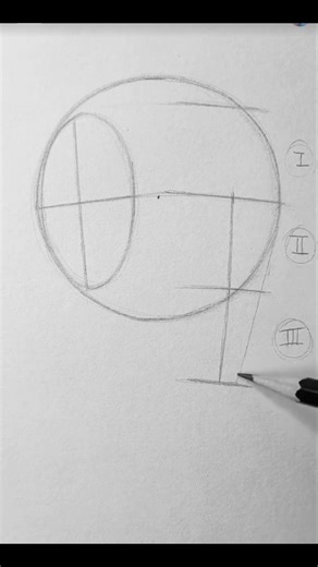 How to Draw a Face Using Loomis Method (Easy Tutorial) #shorts