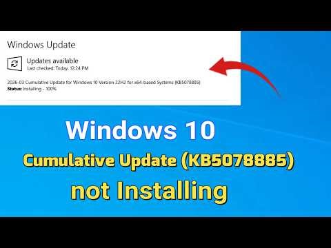 How to fix Cumulative Update (KB5078885) not Installing in Windows 10