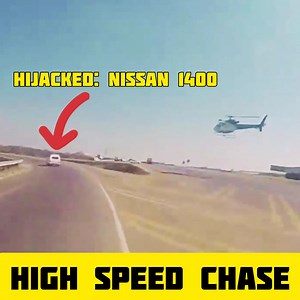 Police brought out a chopper, two vehicles and a motor circle to chase down a Nissan 1400. Shots were fired too. Makes me wonder what was inside the 1400. | I kant belivit