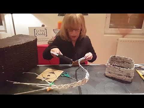 Panier en papier journal tisser ( partie 3)