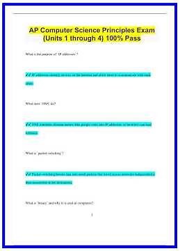 AP Computer Science Principles Exam Units 1 through 4 100 Pass2970 636x882