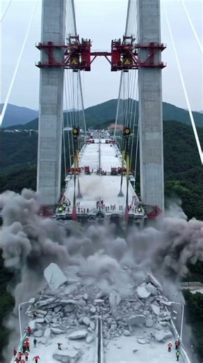 How do you demolish a brand new bridge? 🤔 #engineering