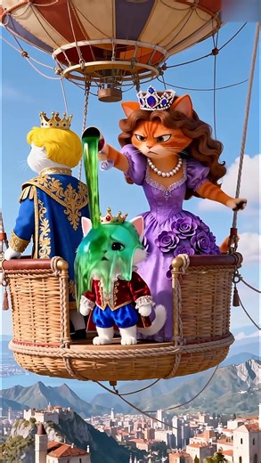 Kitten's Journey: Escaping a Hot Air Balloon Mishap