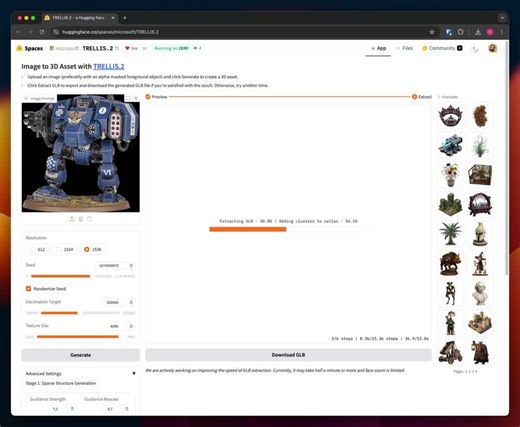 Microsoft s open source AI momentum continues: TRELLIS.2 is live on Hugging Face. • Single image → textured 3D mesh • 4B params, flow-matching transformer • Up to 1536³ resolution • Open weights… | Victor Mustar