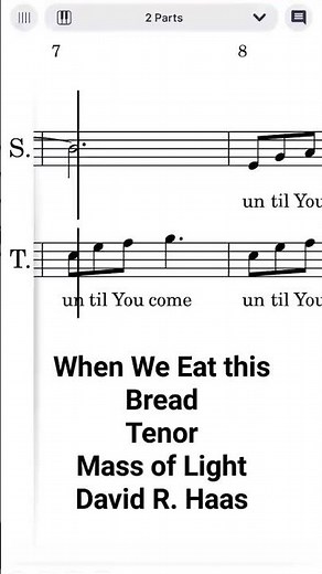 When We Eat this Bread - Tenor | Mass of Light - David R. Haas