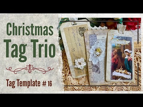 Easy Layered Christmas Tags | Tag Template #16