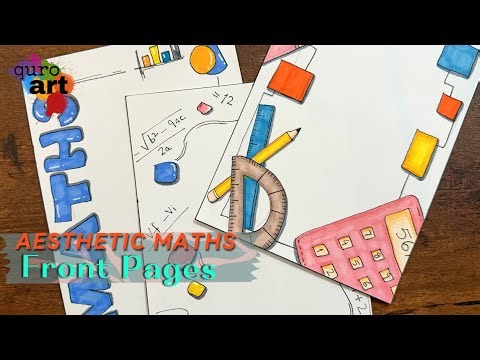 Mathematics Front Page Design for School Project | Maths Assignment | Border Design on Paper