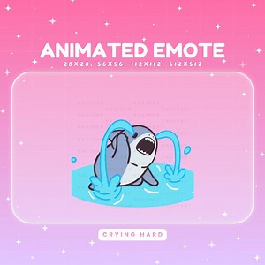 Shark Cry Emotes Animated, Twitch Crying Hard Streamer Vtuber Chat Alert - Etsy
