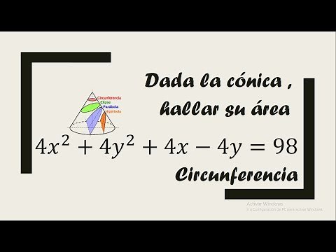 hallar el área de una circunferencia dado su ecuación general