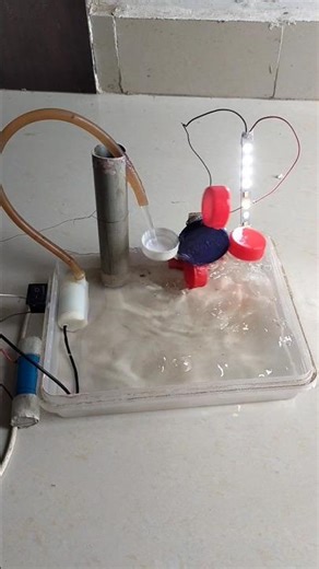 "How to Make a Mini Power Plant with a DC Motor ⚡ | Working Science Model"