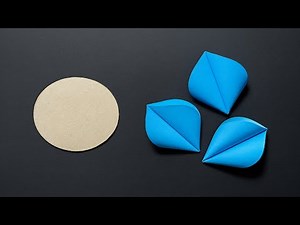 DIY Blue Paper Flower | Easy Wall Hanging Craft | Paper Craft For Home Decoration